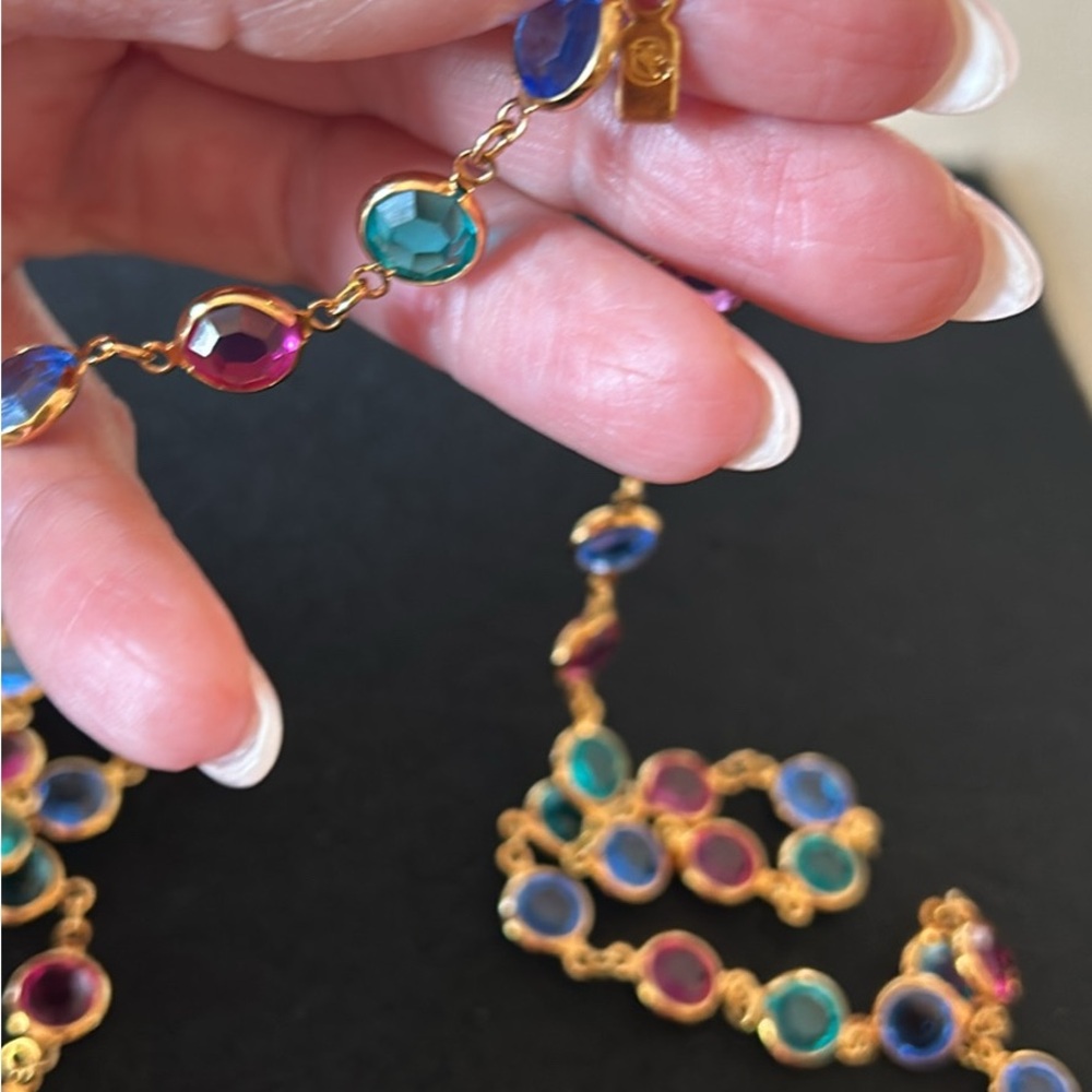 Authentic Swarovski Signed Vintage Multicolor Bez… - image 3